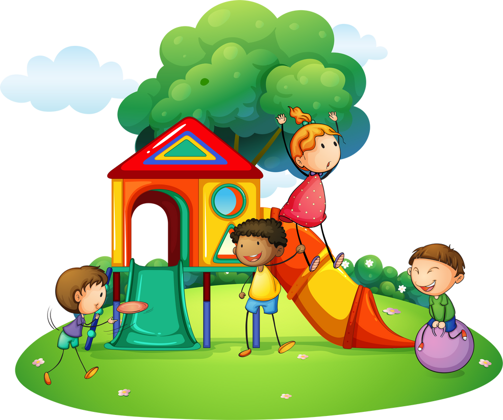 Children Playing Illustration